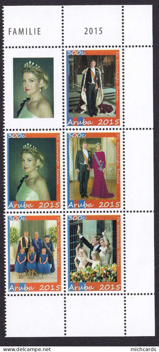 323 ARUBA 2015 - Y&T 823/27 -  Personnalites Royal Des Pays Bas - Neuf ** (MNH) Sans Charniere - Curazao, Antillas Holandesas, Aruba