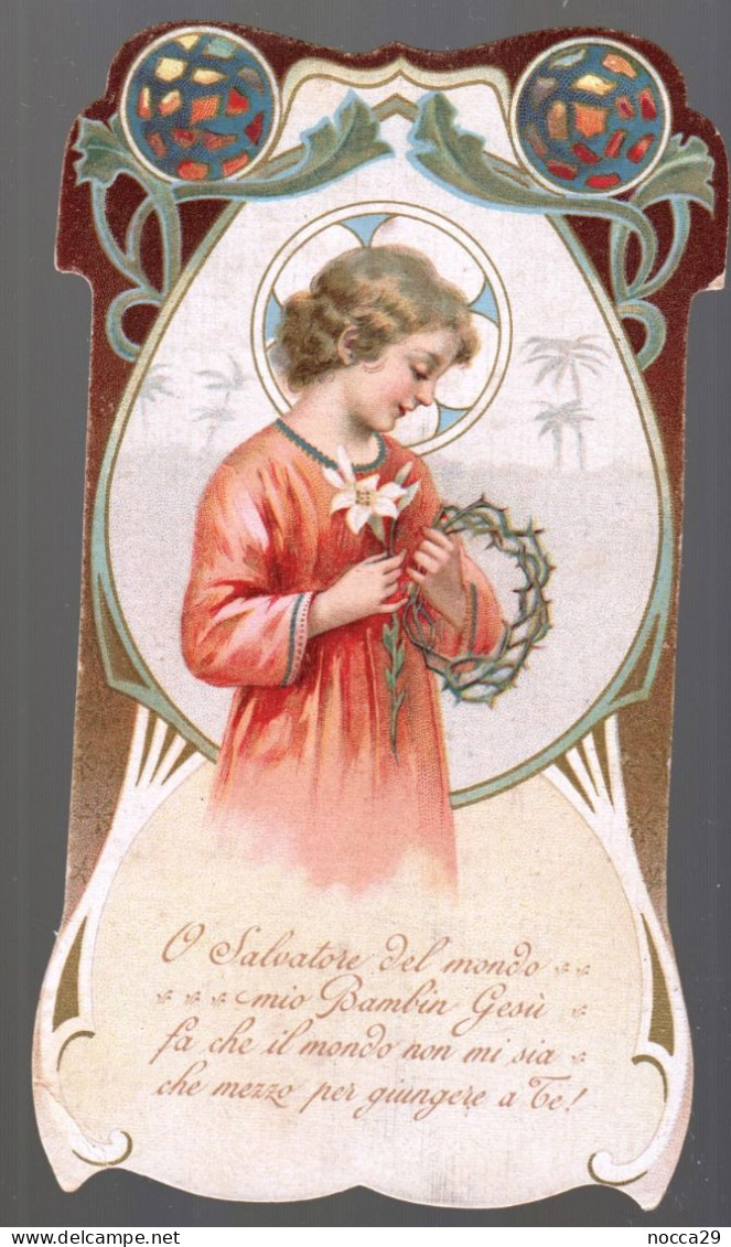 ANTICO SANTINO -  GESU BAMBINO - HOLY CARD - IMAGE PIEUSE  (H884) - Devotion Images