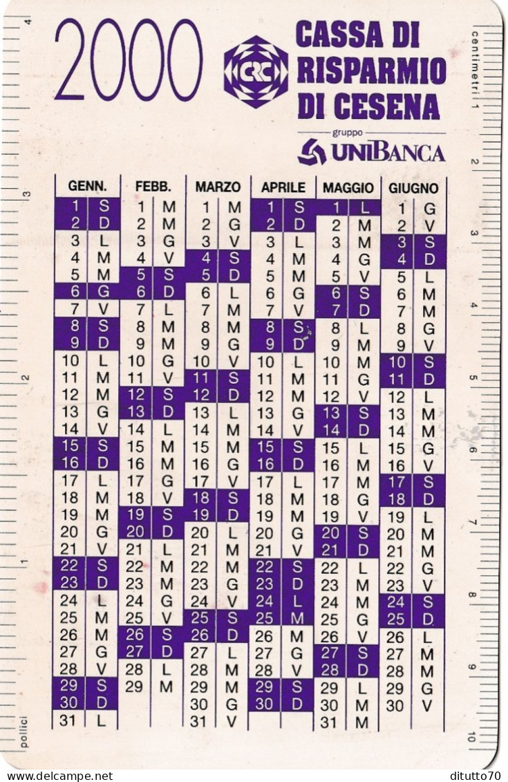 Calendarietto - Cassa Di Risparmio Di Cesena - Anno 2000 - Petit Format : 1991-00