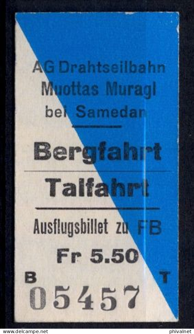 AG DRAHTSEILBAHN , BERGFAHRT - TALFAHRT , TICKET DE FERROCARRIL , TREN , TRAIN , RAILWAYS - Europa