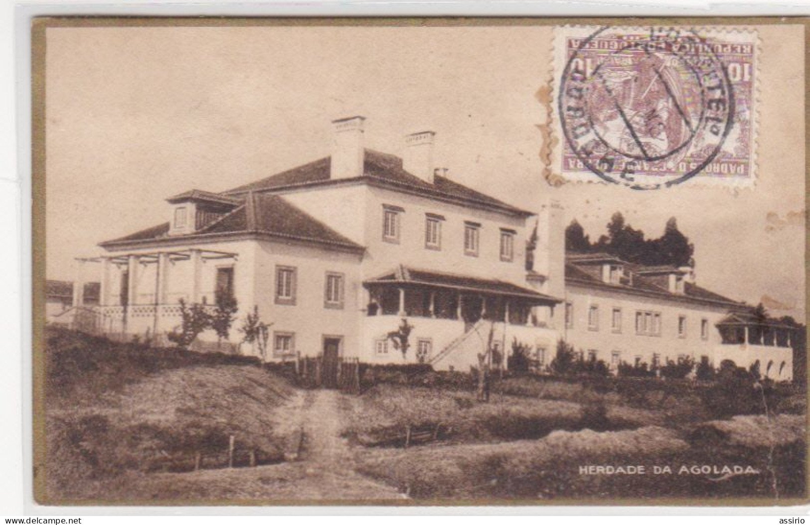 Portugal - Herdade Da Agolada  Circulado 1934 Com Carimbo De Coruche - Santarem