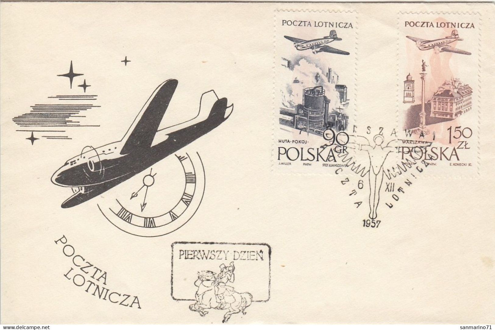 FDC POLAND 1035-1036 - Airplanes