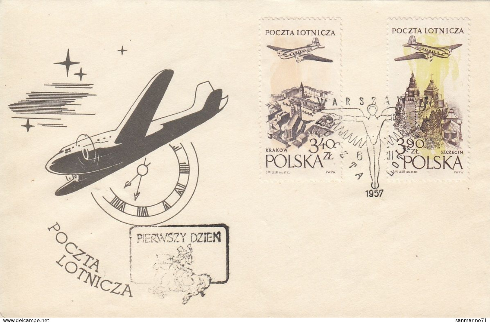 FDC POLAND 1037-1038 - Airplanes