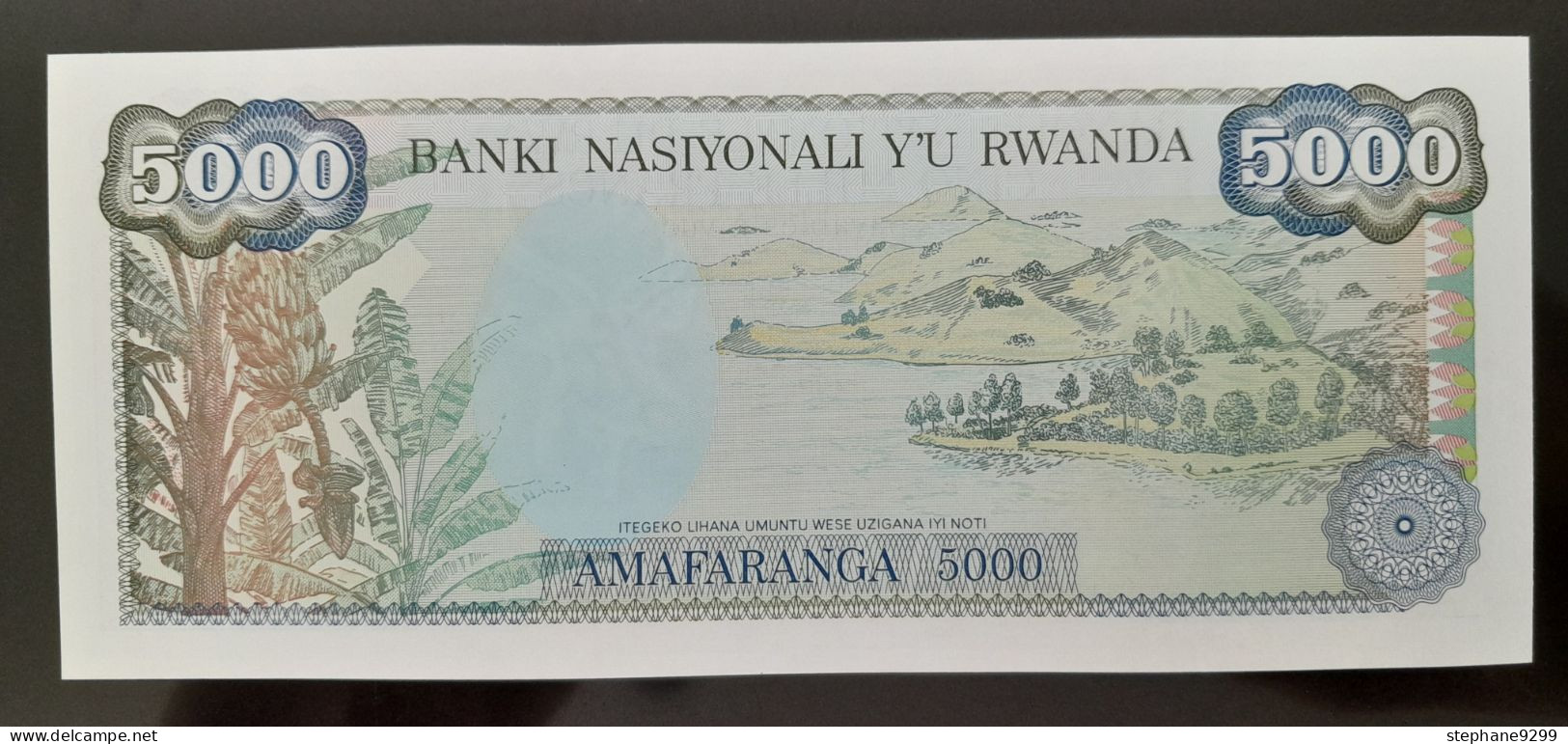 RWANDA 5000 FRANCS 1988 NEUF/UNC - Ruanda