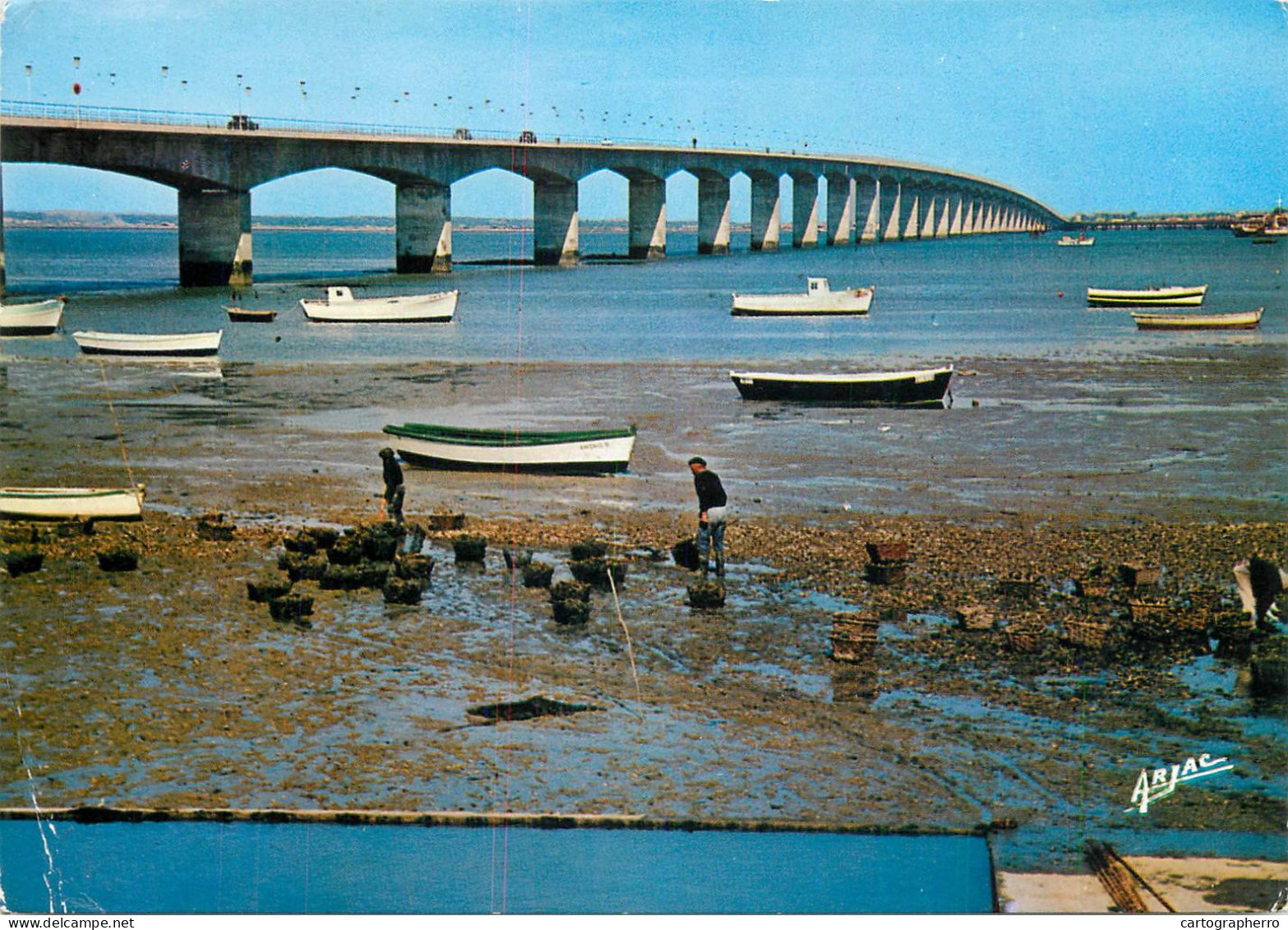 Navigation Sailing Vessels & Boats Themed Postcard Le Viaduc D' Oleron  Campenon Bernard - Sailing Vessels