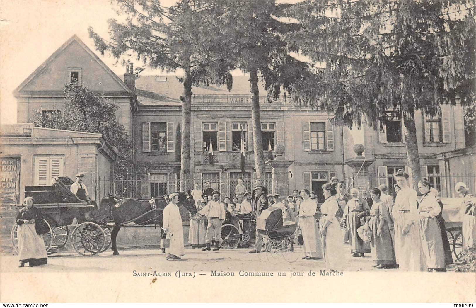 Saint St Aubin Canton Chemin Marché Mairie école - Autres & Non Classés