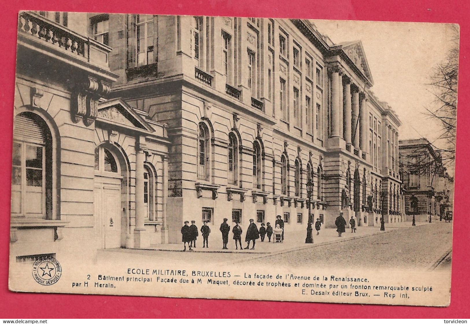 C.P. Bruxelles =   Ecole  Militaire  :  Façade De L' Avenue  De La Renaissance - Bruxelles (Città)