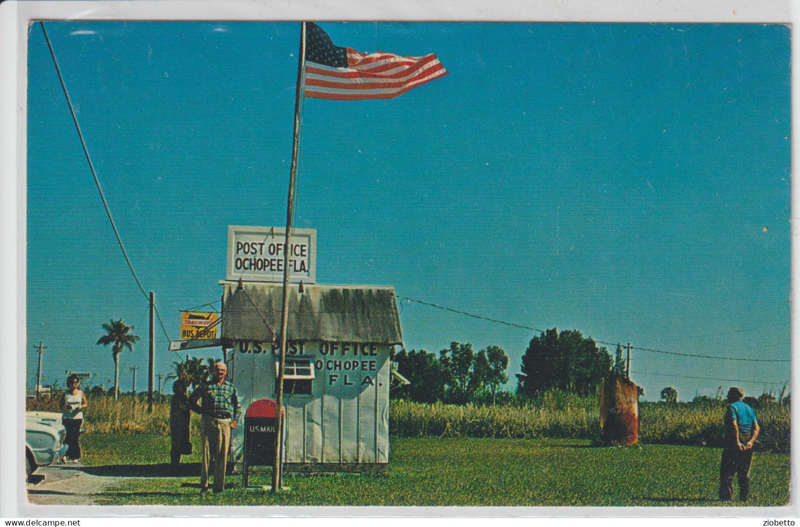 CARTOLINA DEL PIU' PICCOLO UFFICIO POSTALE A OCHOPEE - FLORIDA - FORMATO PICCOLO - Otros & Sin Clasificación