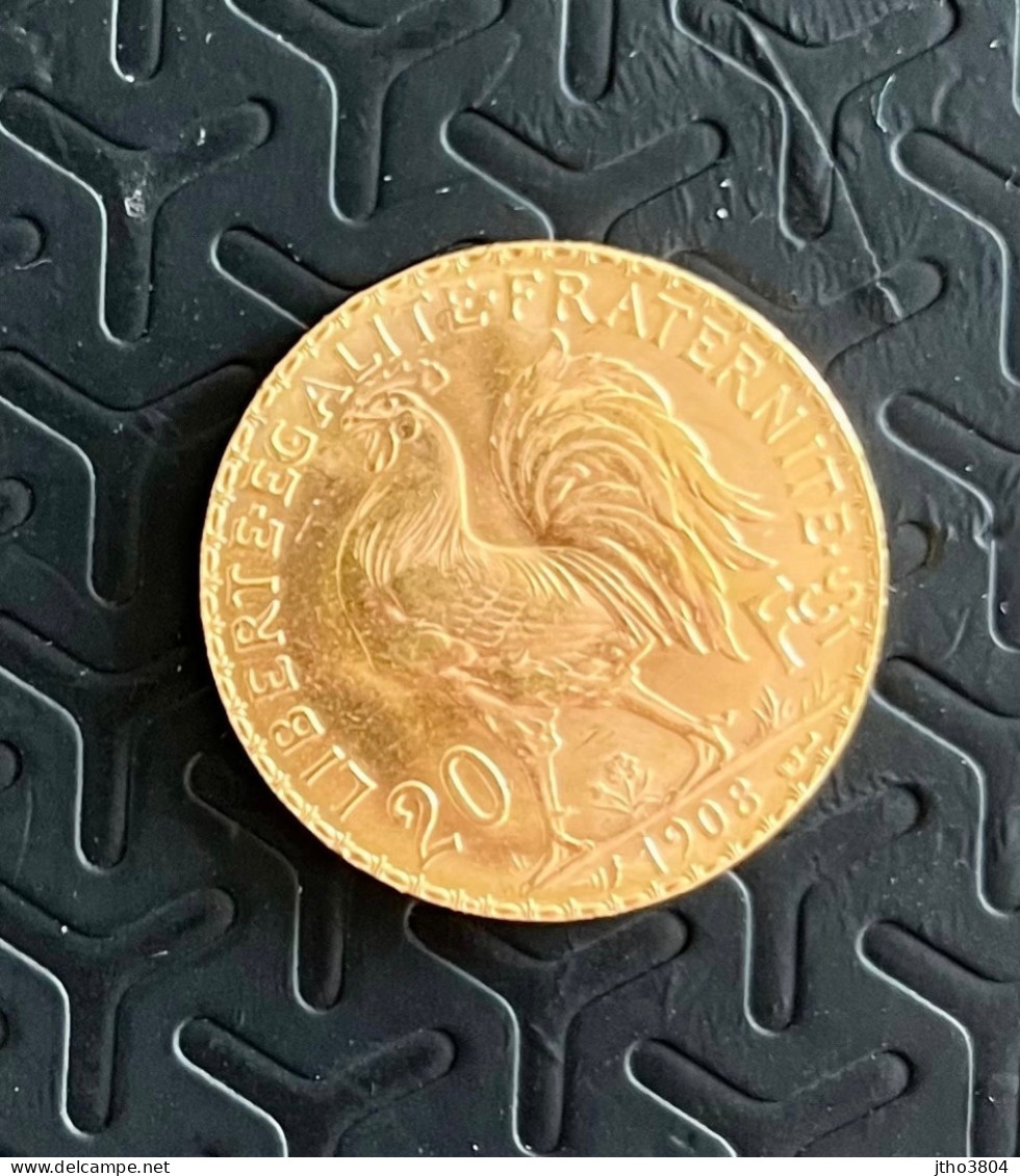 20 Fr Or Coq Marianne 1908 - 20 Francs (oro)