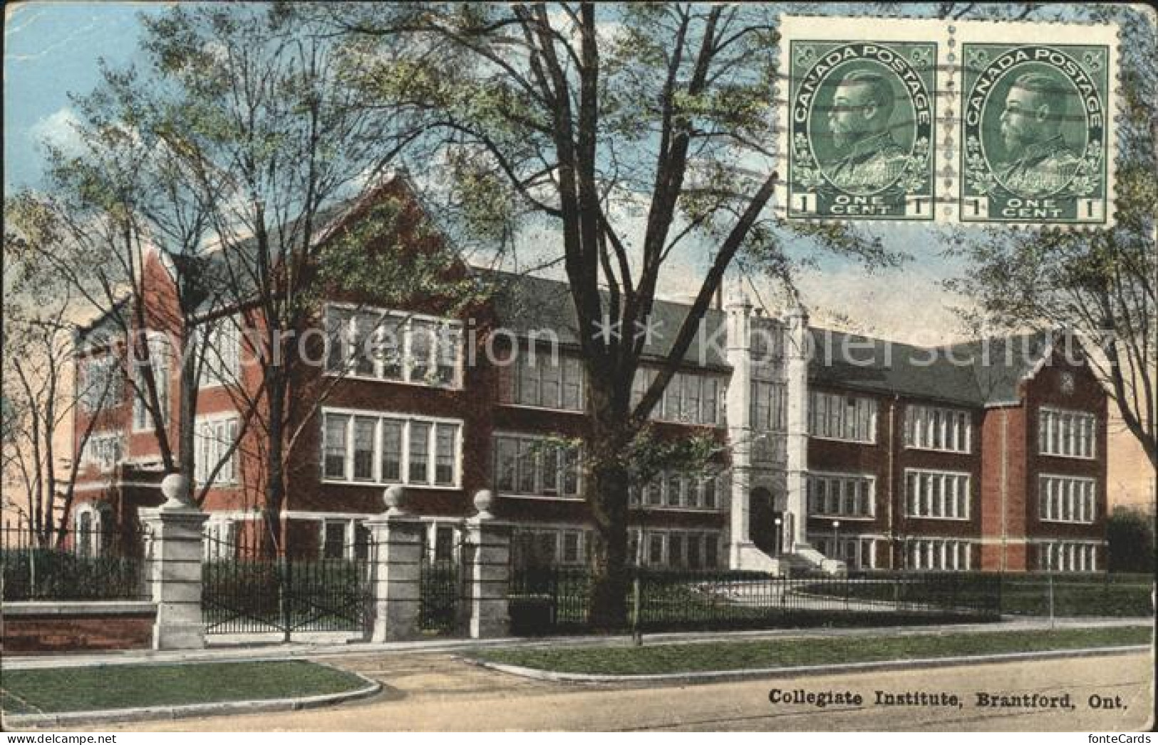 12008700 Brantford Collegiate Institute Stempel Auf AK Brantford - Ohne Zuordnung