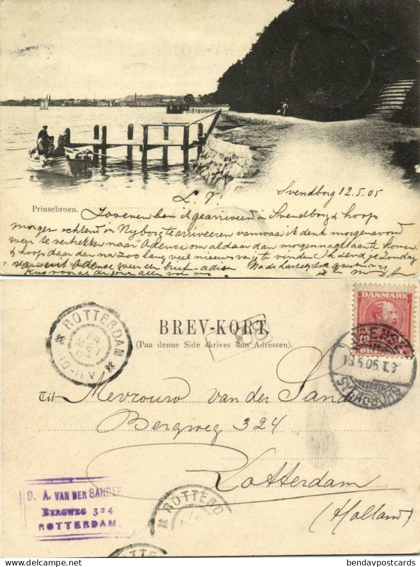 Denmark, SVENDBORG, Prinsebroen (1905) Postcard - Danemark