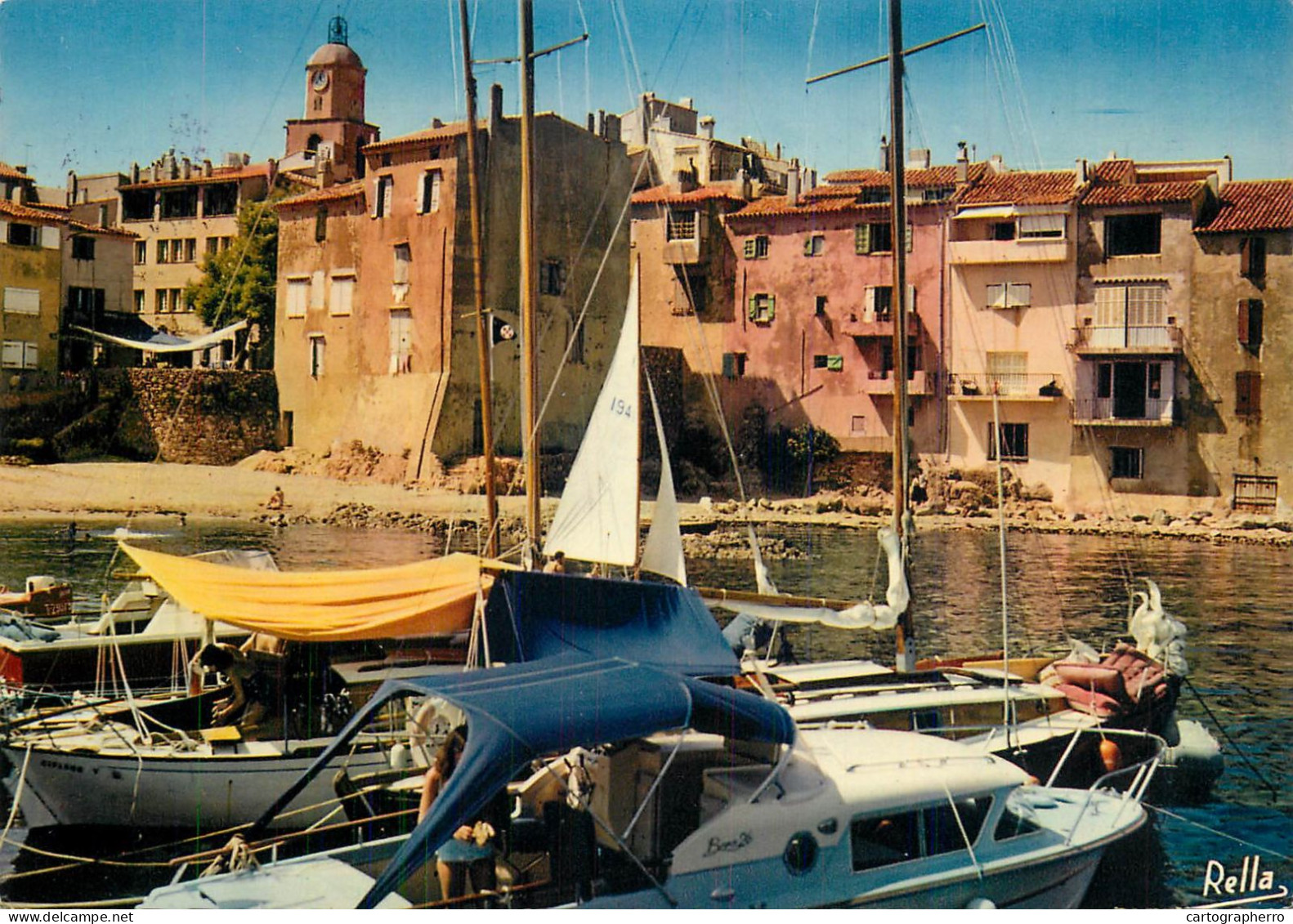 Navigation Sailing Vessels & Boats Themed Postcard Var Saint Tropez La Puncho - Sailing Vessels