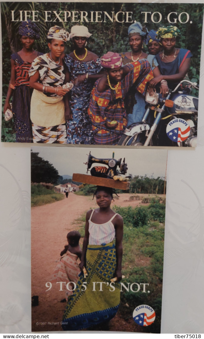 2 Cartes Postales - Peace Corps - Richard Geist, Andy Evans - Ghana, 1987 To 1989 - Publicidad