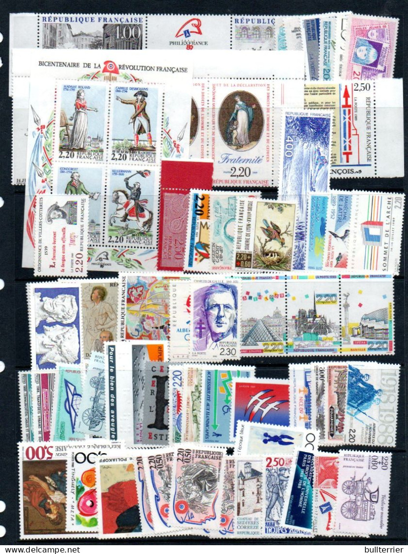 FRANCE - 1988/ 1989 - Various Issues Inc 5 Nd 10fr Defs   MNH Stamps  , SG CAT £155 - Unused Stamps