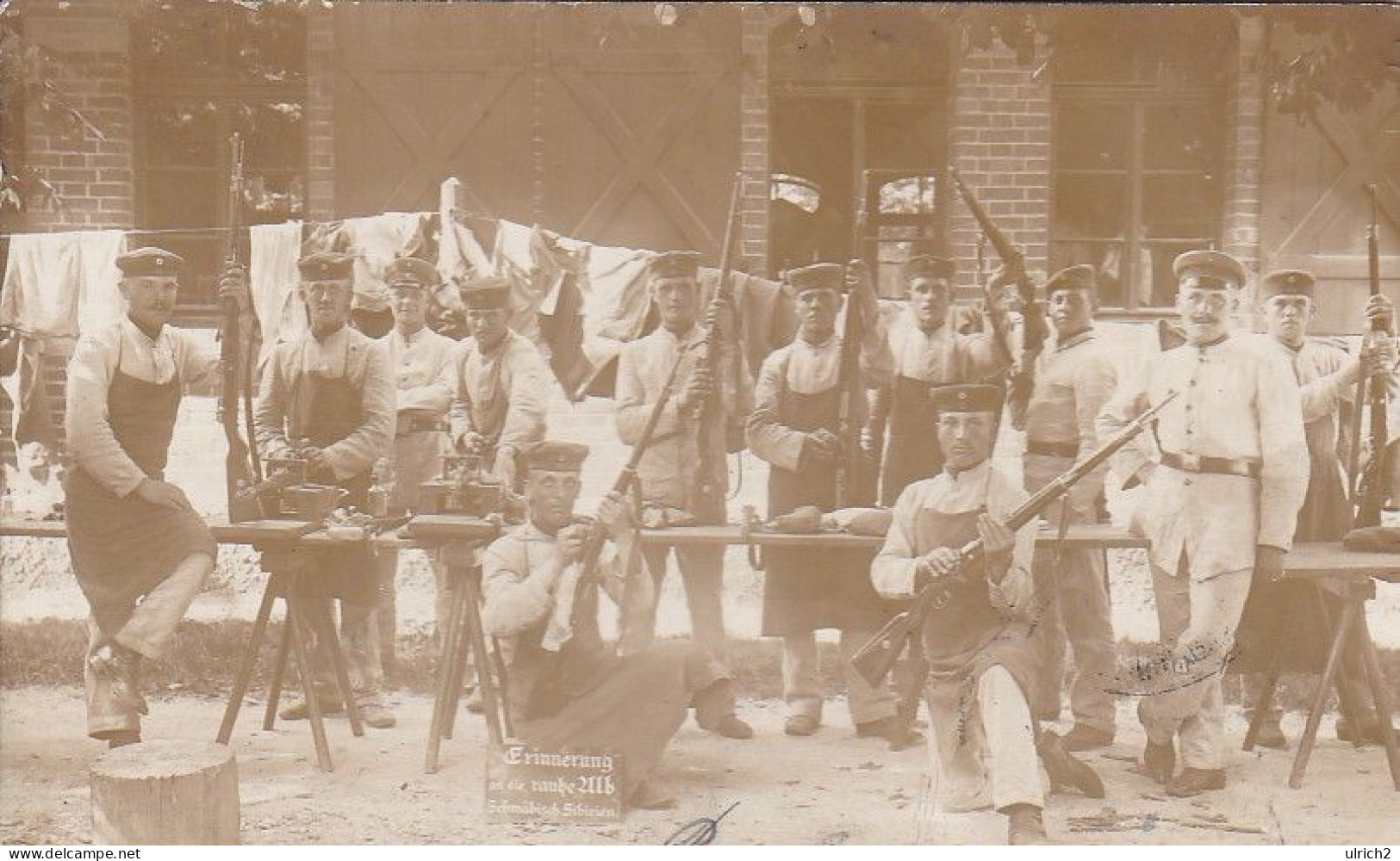 AK Foto Deutsche Soldaten Mit Gewehren - Erinnerung An Die Rauhe Alb Schwäbisch Sibirien - Ca. 1910 (69048) - Weltkrieg 1914-18