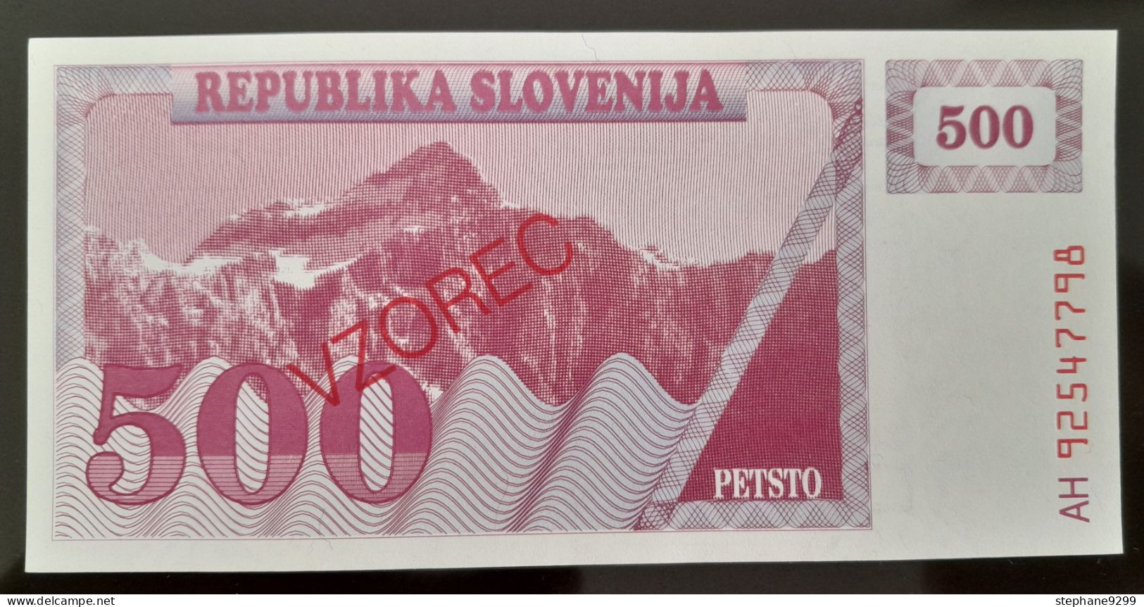 500 TOLARJEV 1992 SPECIMEN SLOVENIE NEUF/UNC - Slovénie