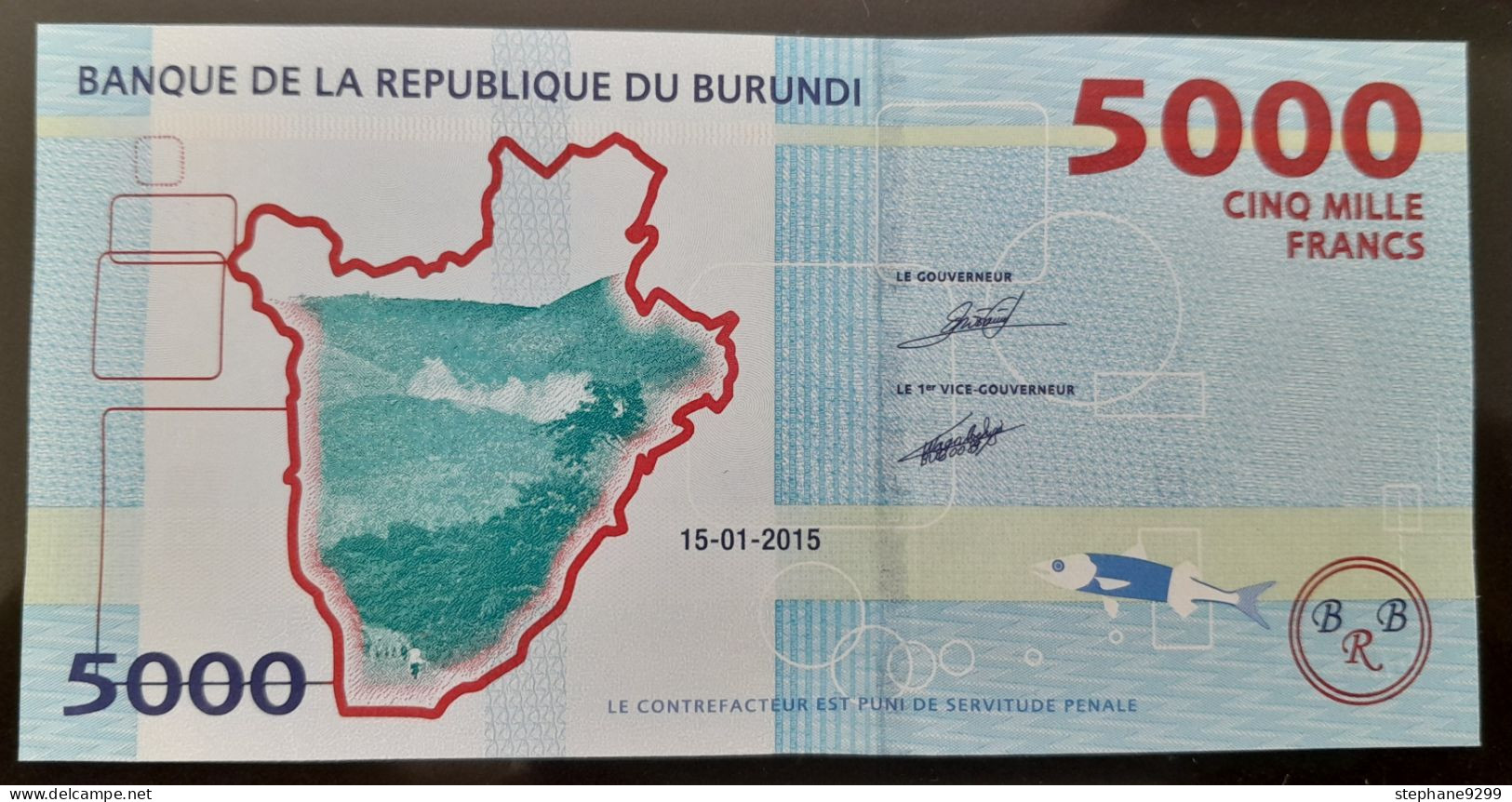 BURUNDI 5000 FRANCS 2015 NEUF/UNC - Burundi
