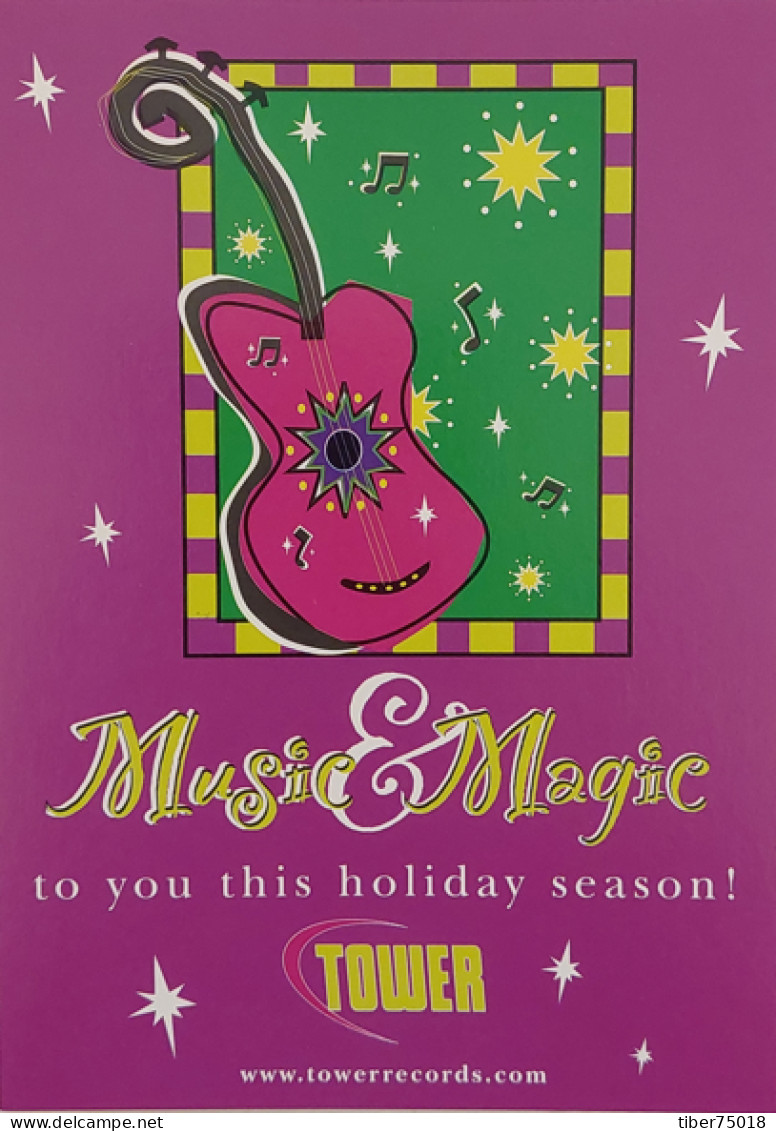 Carte Postale (Tower Records) Illustration : Kim Gannon "Tower Holiday Music & Magic" - Advertising
