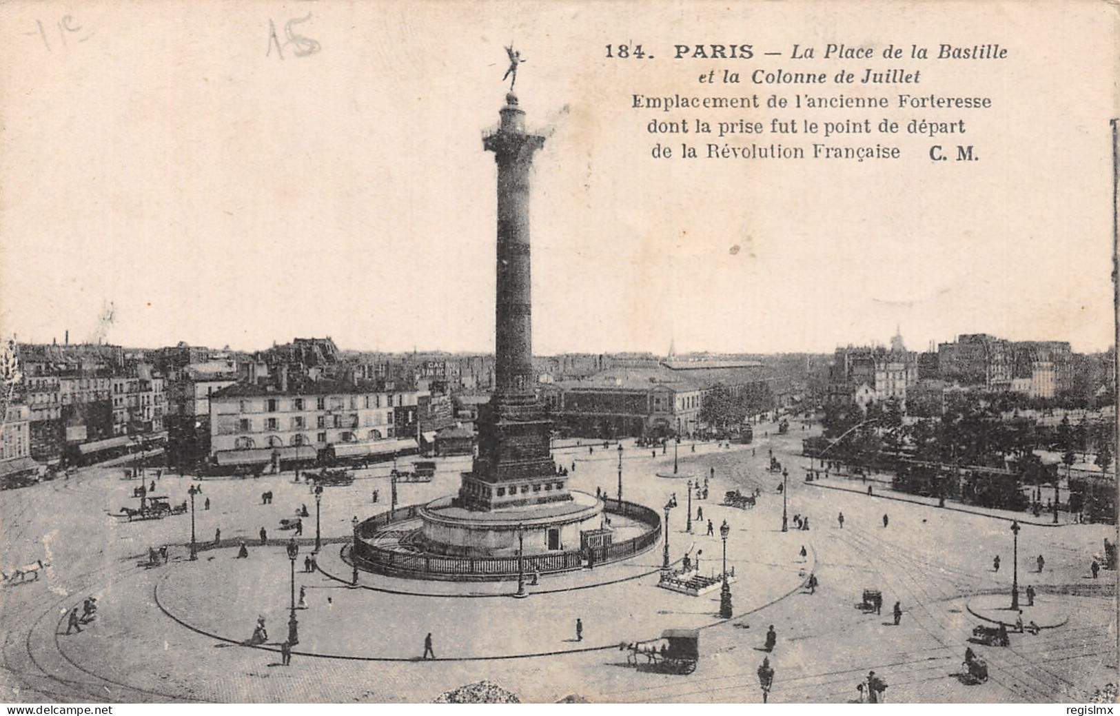 75-PARIS PLACE DE LA BASTILLE ET COLONNE DE JUILLET-N°T1047-B/0085 - Plätze