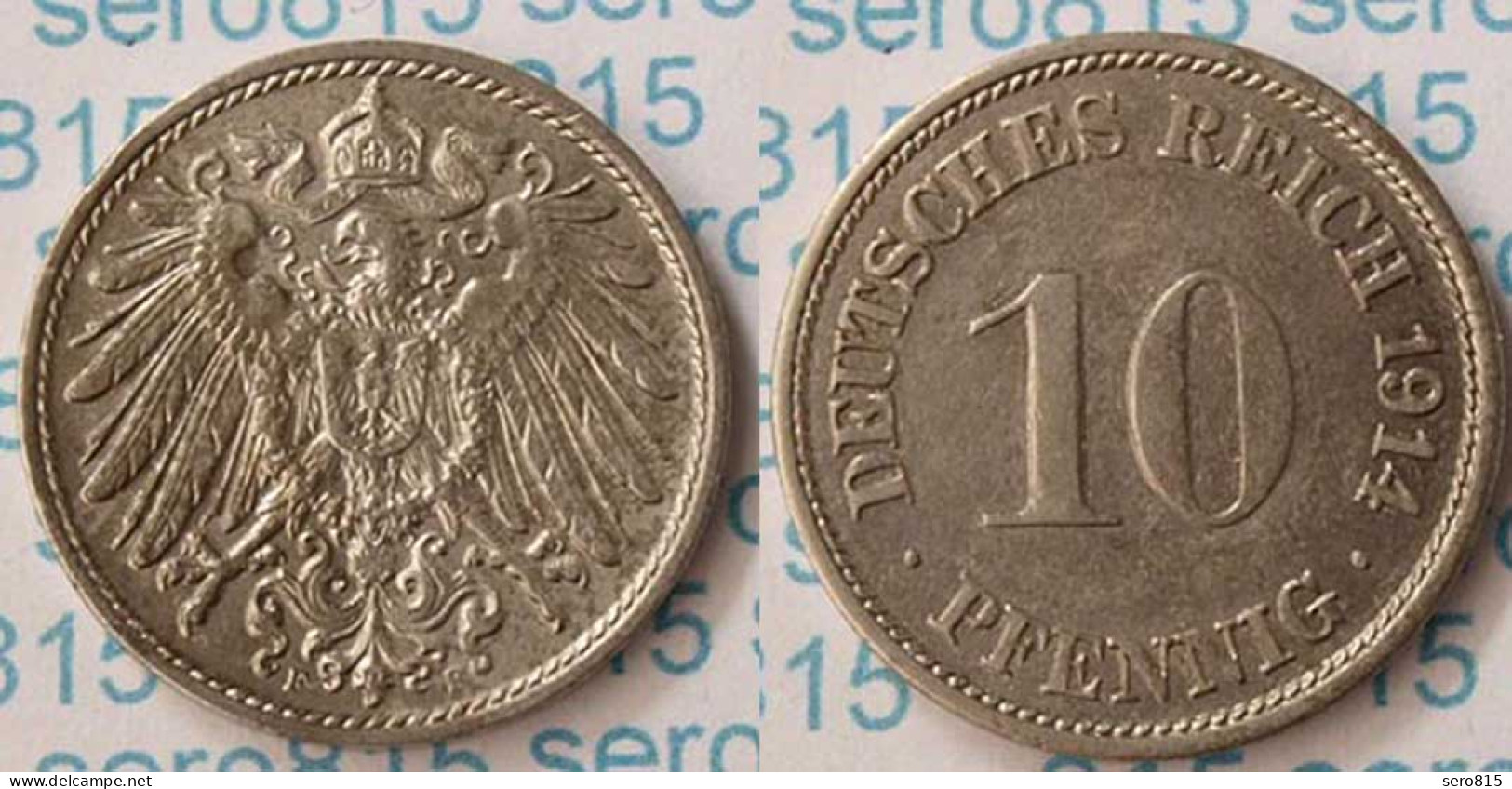 10 Pfennig Kaiserreich EMPIRE 1914 F Jäger 13   (m326 - 10 Pfennig