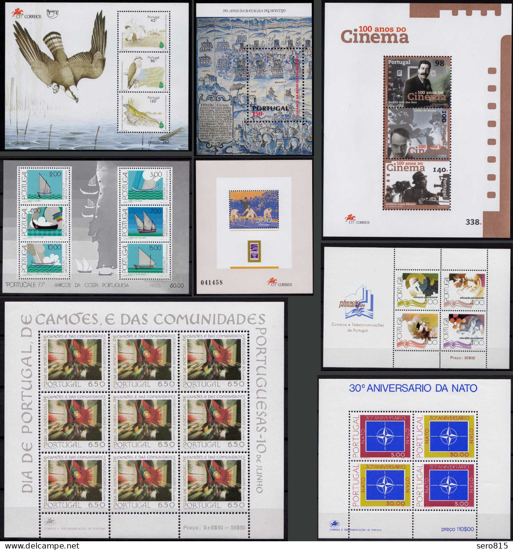 Portugal Nice Large Lot Of 8 Pieces SOUVENIR SHEETS MNH ** Opportunity   (91006 - Otros & Sin Clasificación