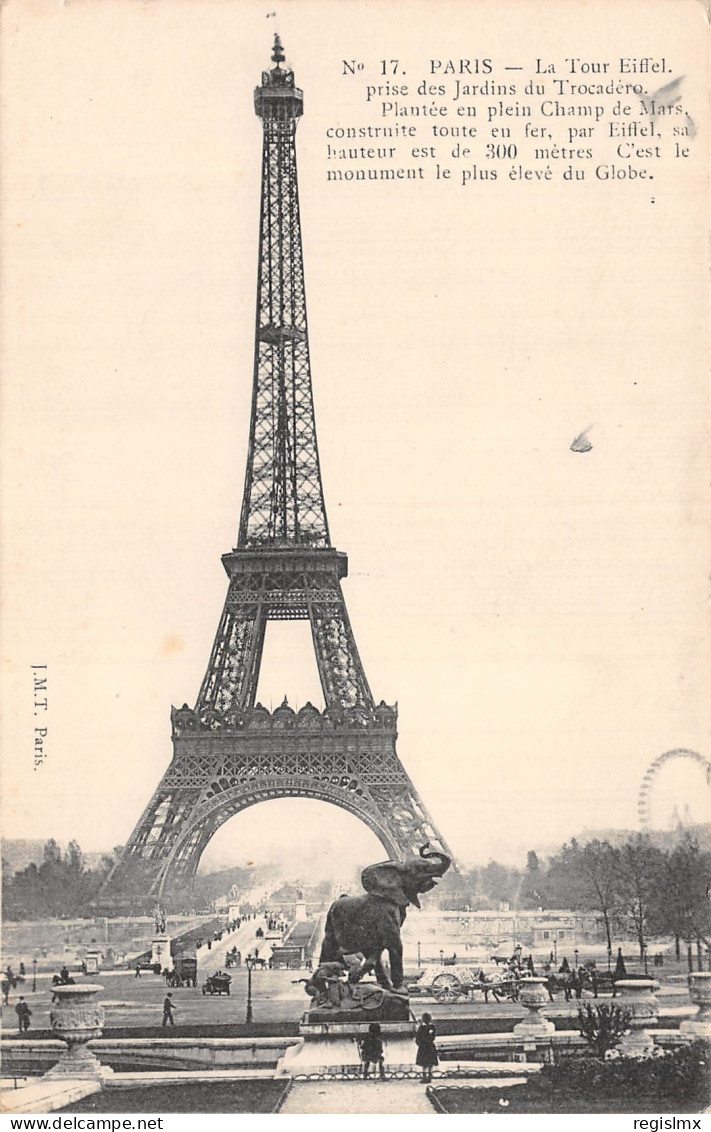 75-PARIS LA TOUR EIFFEL-N°T1047-A/0143 - Eiffelturm