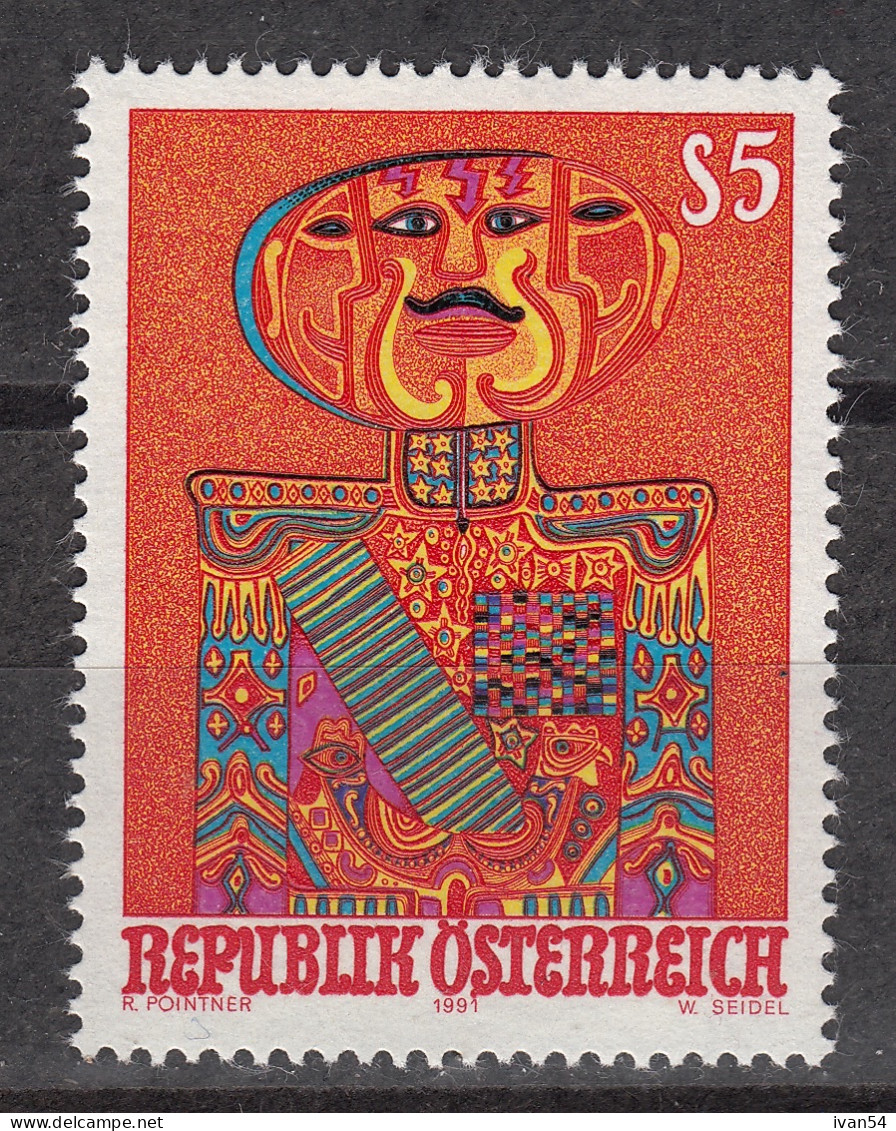 AUSTRIA 1873 ** MNH (1991) – Modern Art : Rudolf Pointner - Unused Stamps