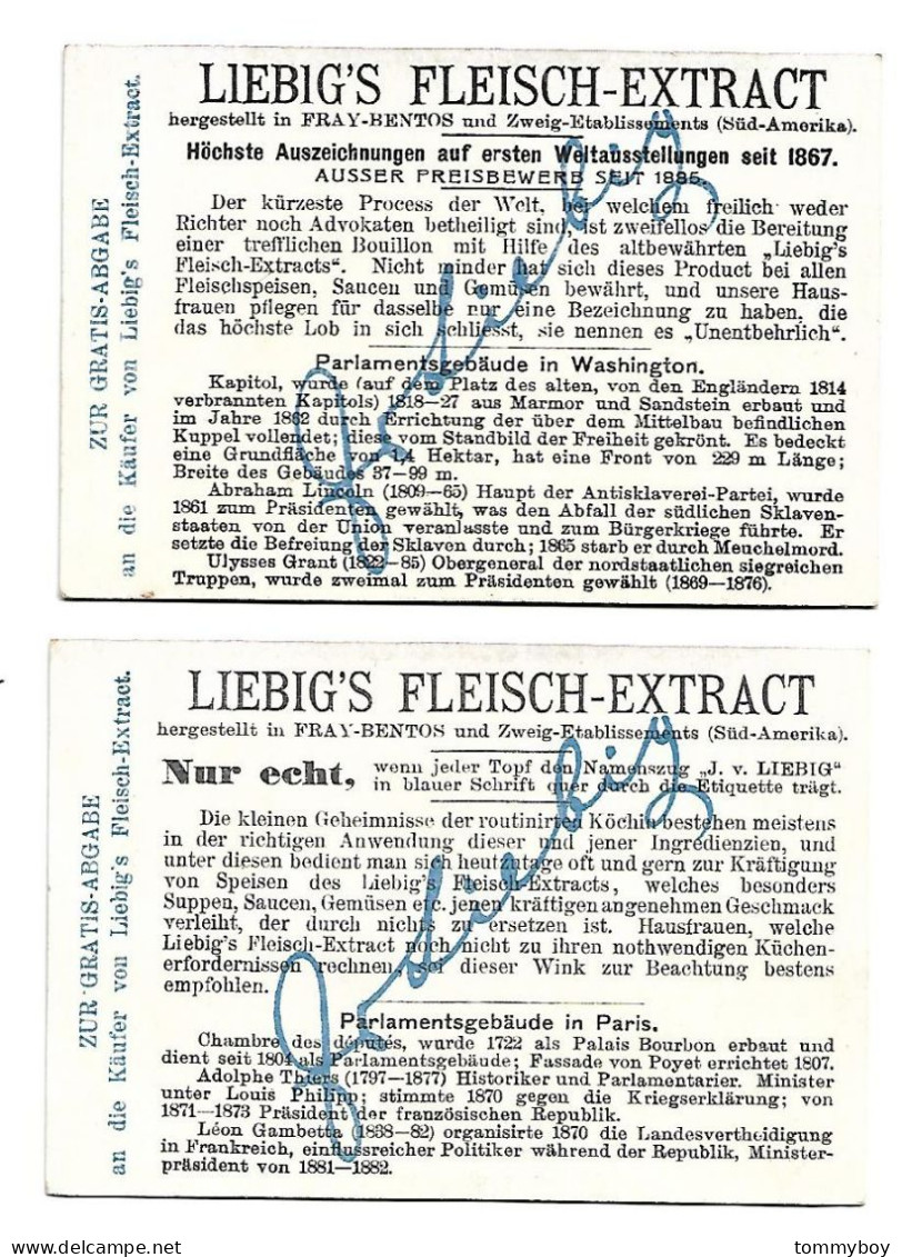 S 790, Liebig 6 Cards, Parlamente (German, One Card Has A Spot On Te Back) (ref B21) - Liebig