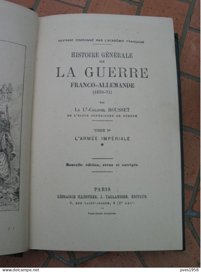 Histoire Générale De La Guerre Franco-Allemande 1870-71 En 6 Volumes + Atlas - French