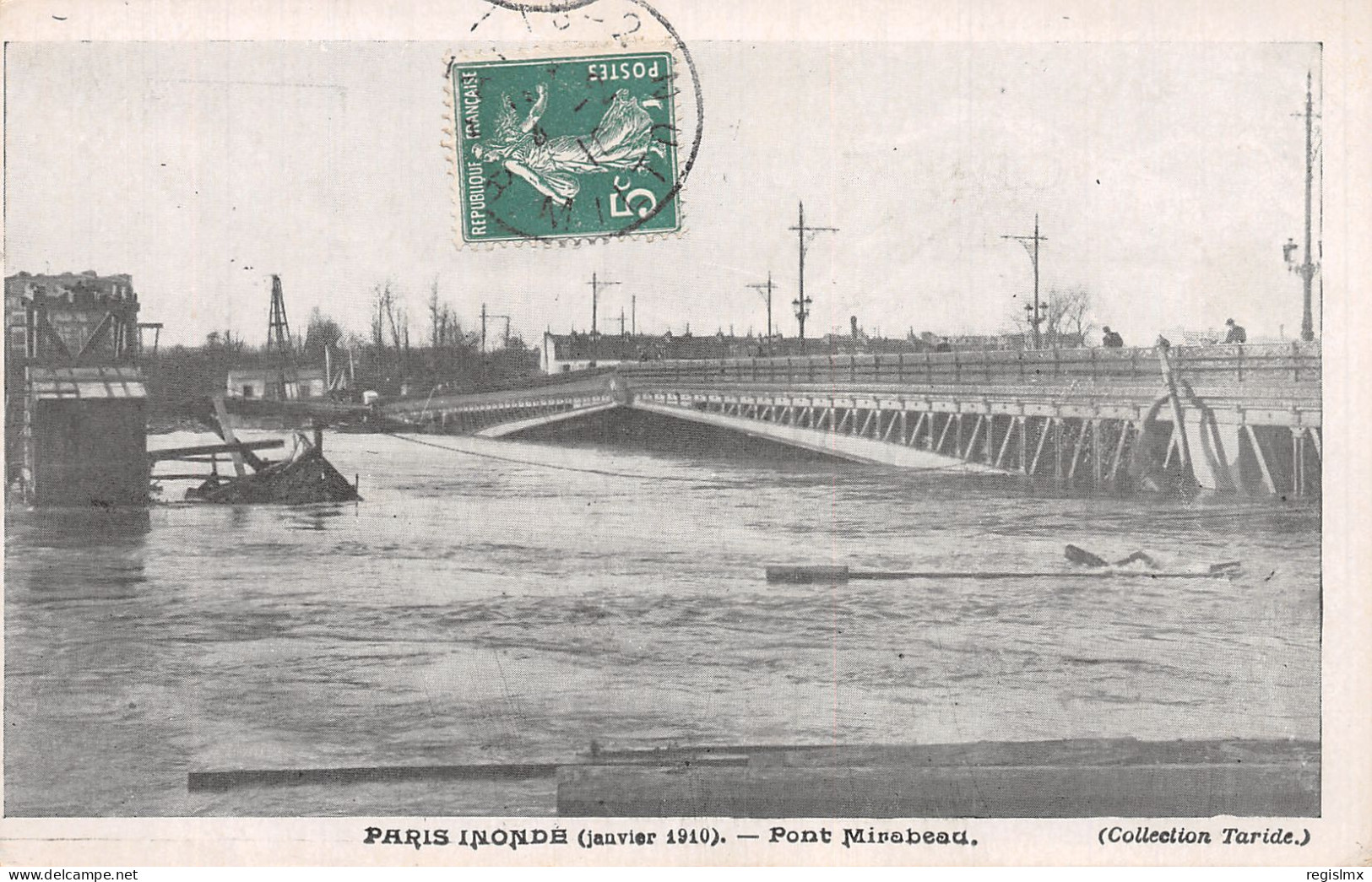 75-PARIS INONDE PONT MIRABEAU-N°T1048-G/0121 - Inondations De 1910