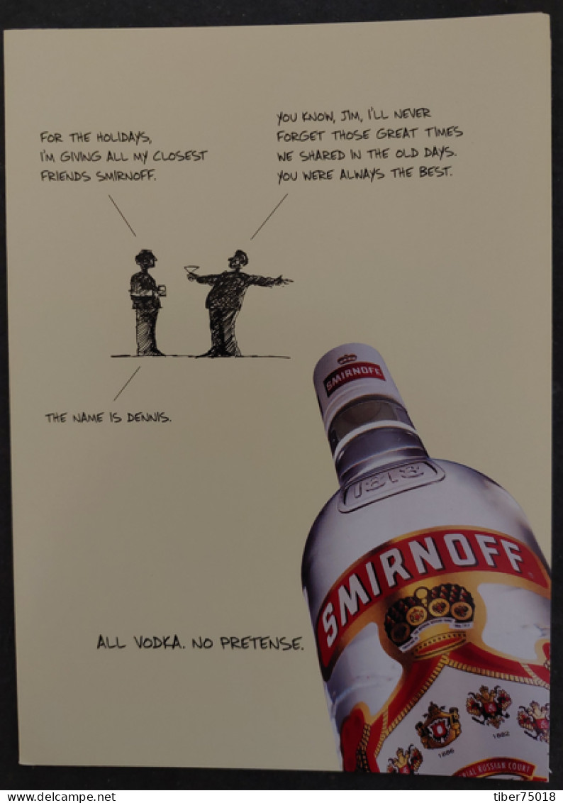 Carte Postale Double - Smirnoff Vodka (boisson - Alcool) - Reclame