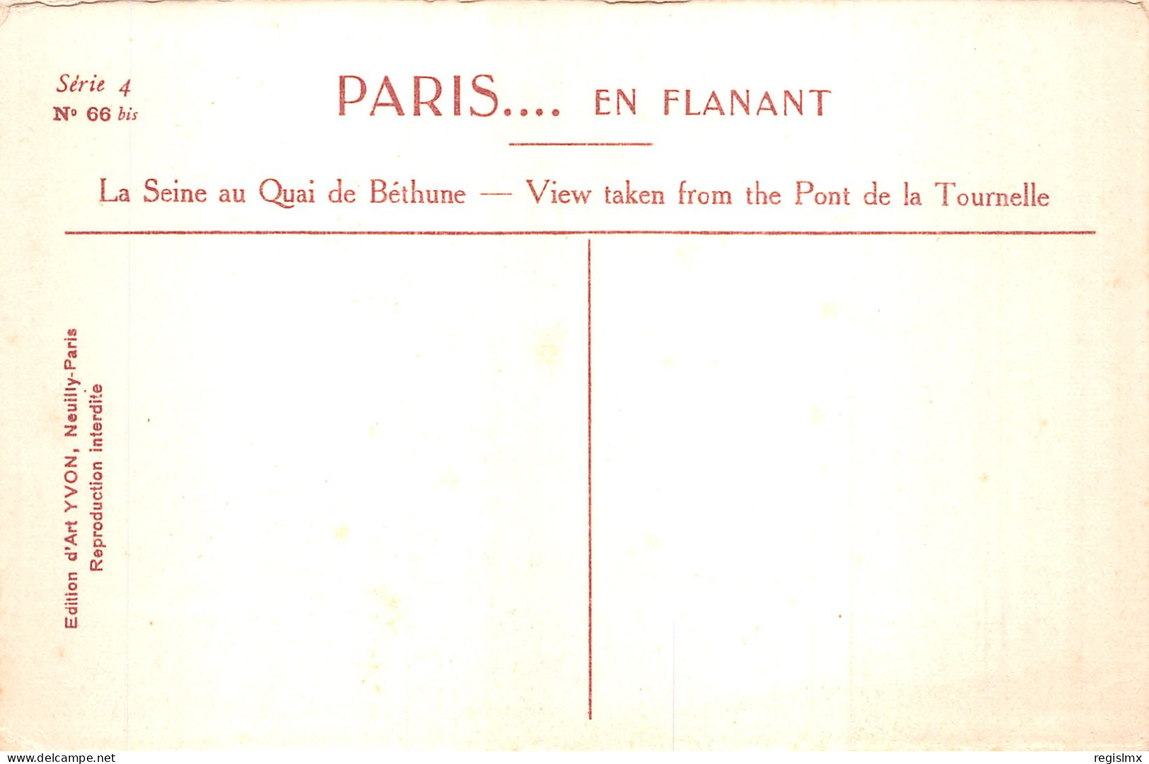 75-PARIS LA SEINE AU QUAI DE BETHUNE-N°T1048-G/0075 - La Seine Et Ses Bords