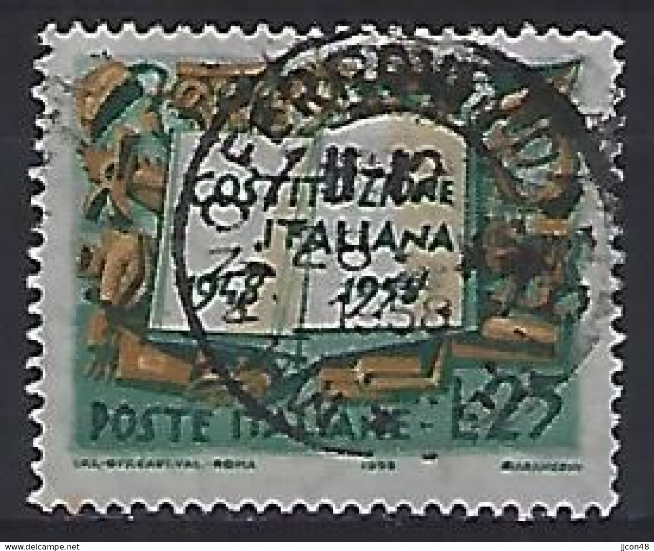 Italy 1958  10 Jahre Verfassung  (o) Mi.1007 - 1946-60: Gebraucht