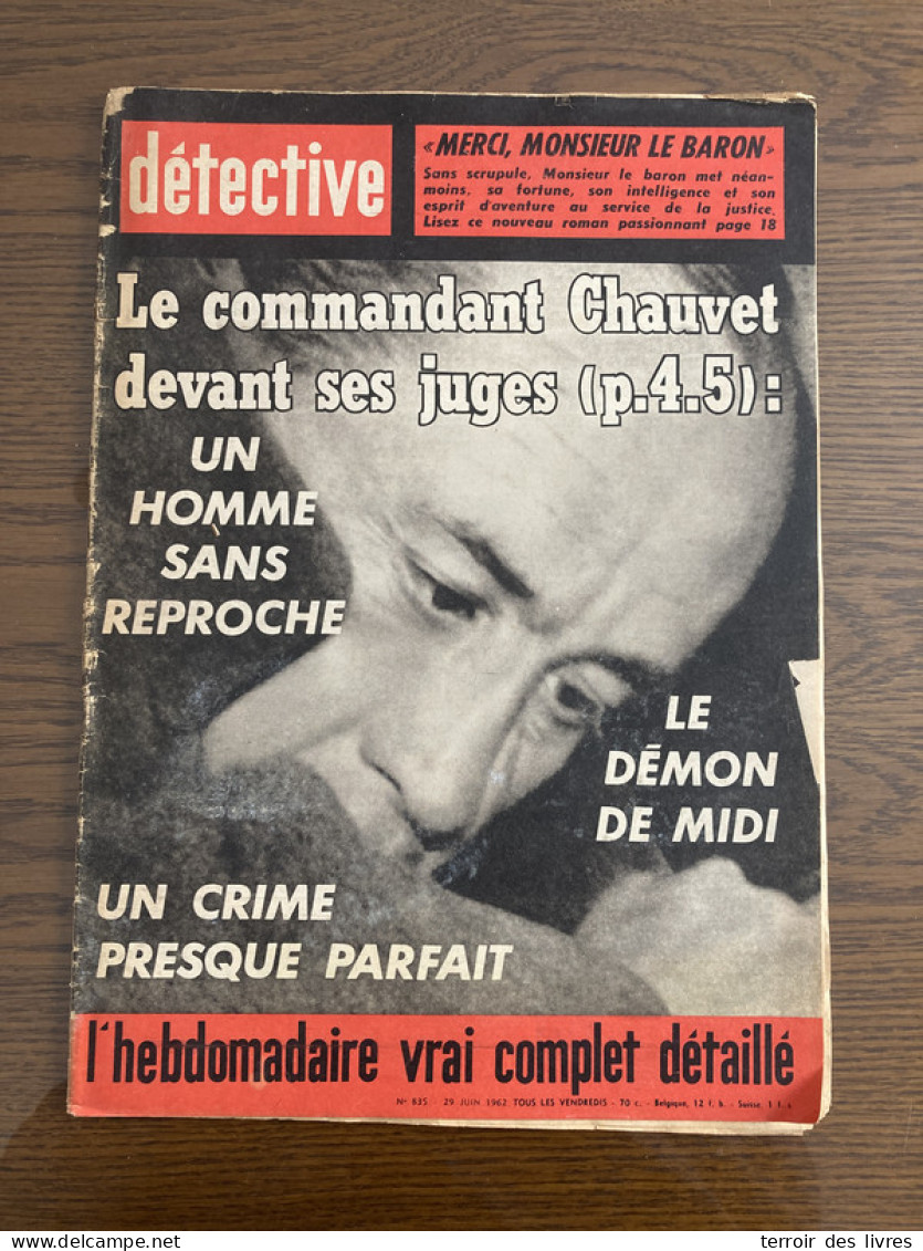 Détective 1962 835 KLINGENTHAL BOURRET DOLVING Bœrsch OTTRO RIBIERS LODEVE RIBIERS GRENOBLE - Autres & Non Classés