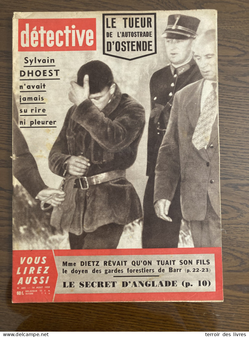 Détective 1959 685 SAINT GERVAIS HOMBLIERES BARR HENRI ANGLADE - Autres & Non Classés