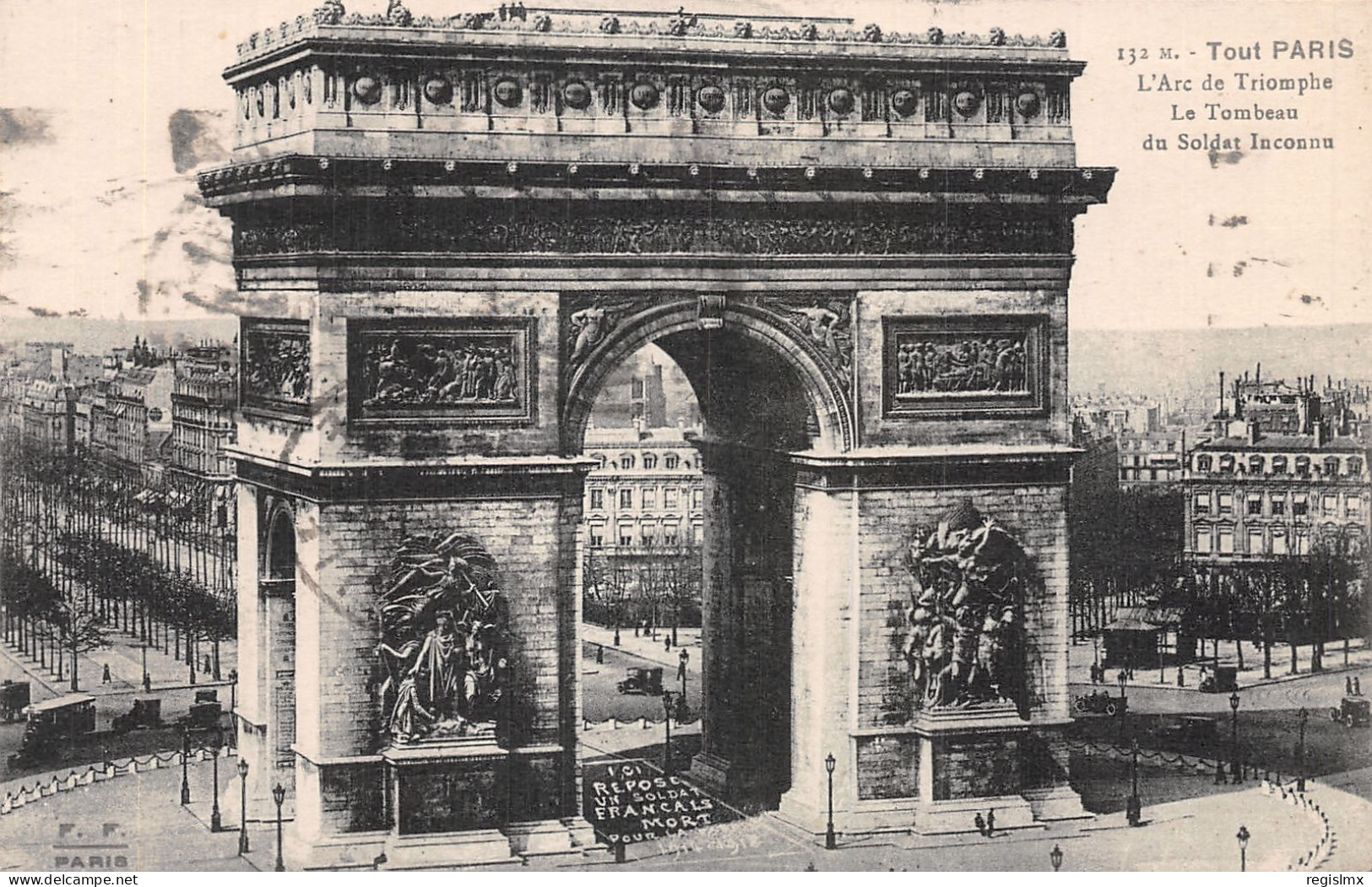 75-PARIS ARC DE TRIOMPHE -N°T1049-G/0215 - Arc De Triomphe