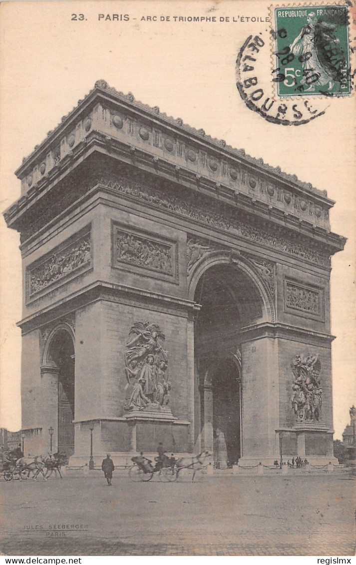 75-PARIS ARC DE TRIOMPHE DE L ETOILE-N°T1050-B/0267 - Arc De Triomphe