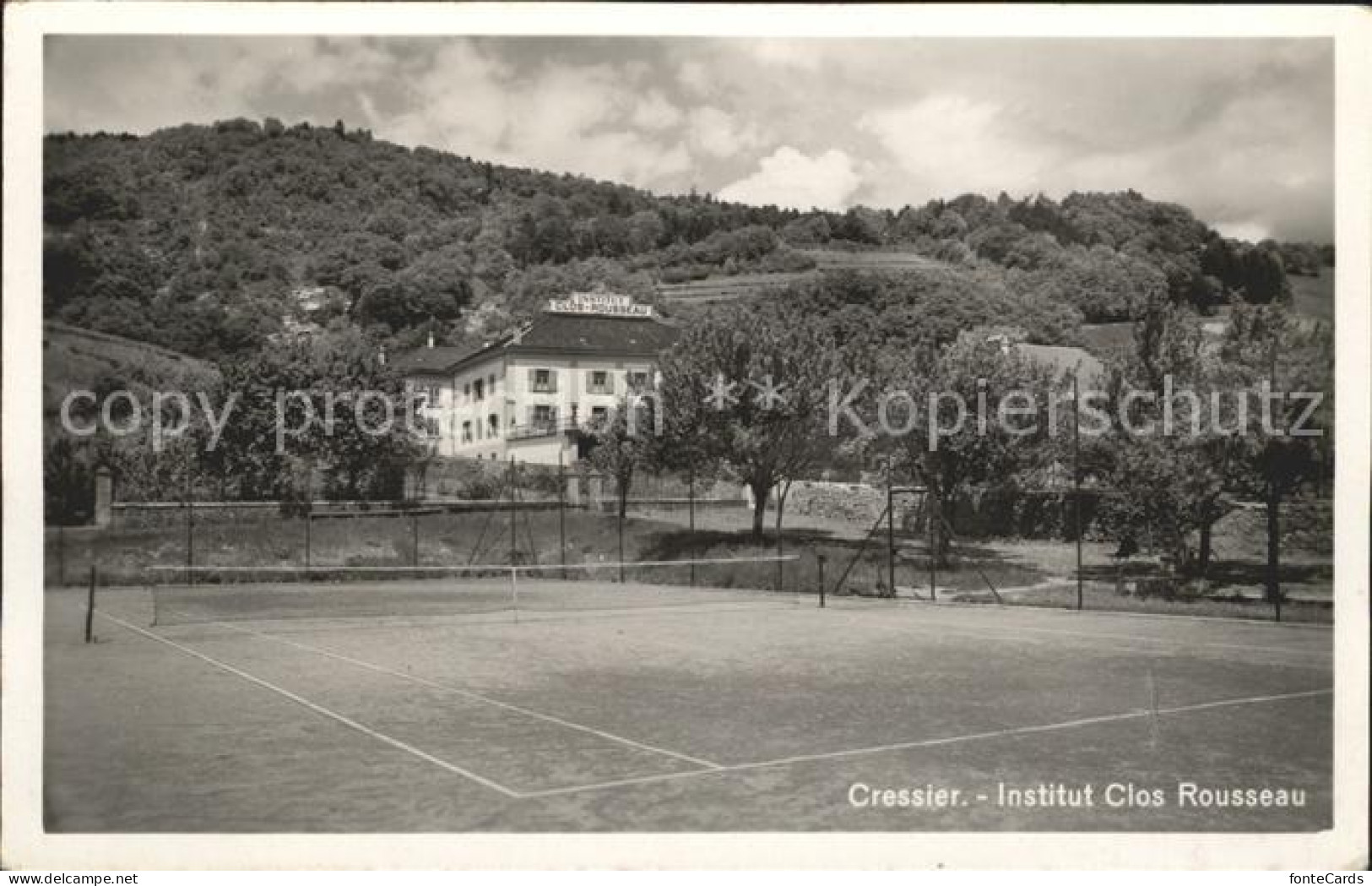 12005820 Cressier NE Institut Clos Rousseau Tennis Cressier NE - Autres & Non Classés