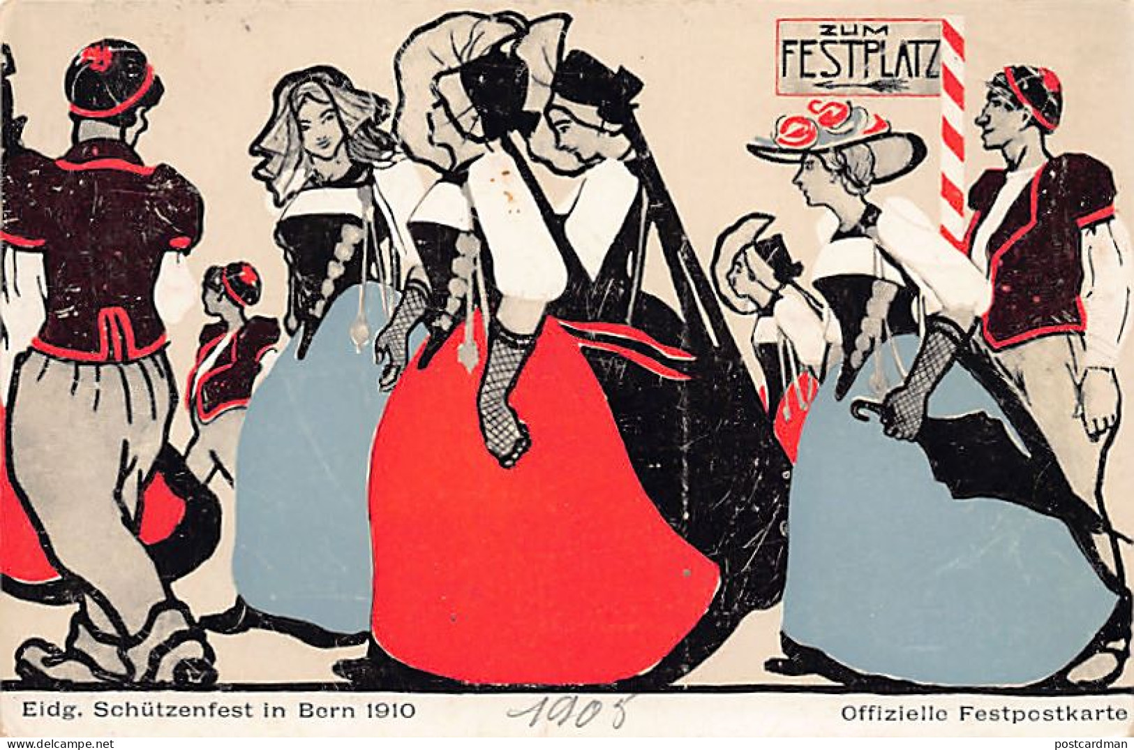 Schweiz - Berne (BE ) Eidg. Schützenfest - Jahre 1910 - Offizielle Festpostkarte - Verlag Typ. Fritz Käser - Bern