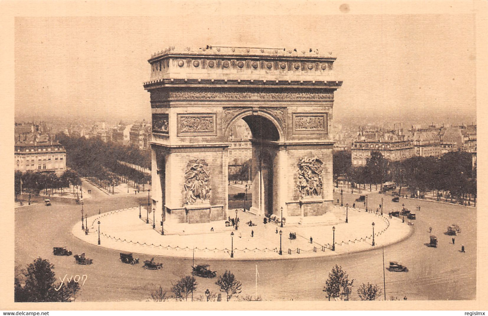 75-PARIS L ARC DE TRIOMPHE ET LA PLACE DE L ETOILE-N°T1051-E/0247 - Triumphbogen