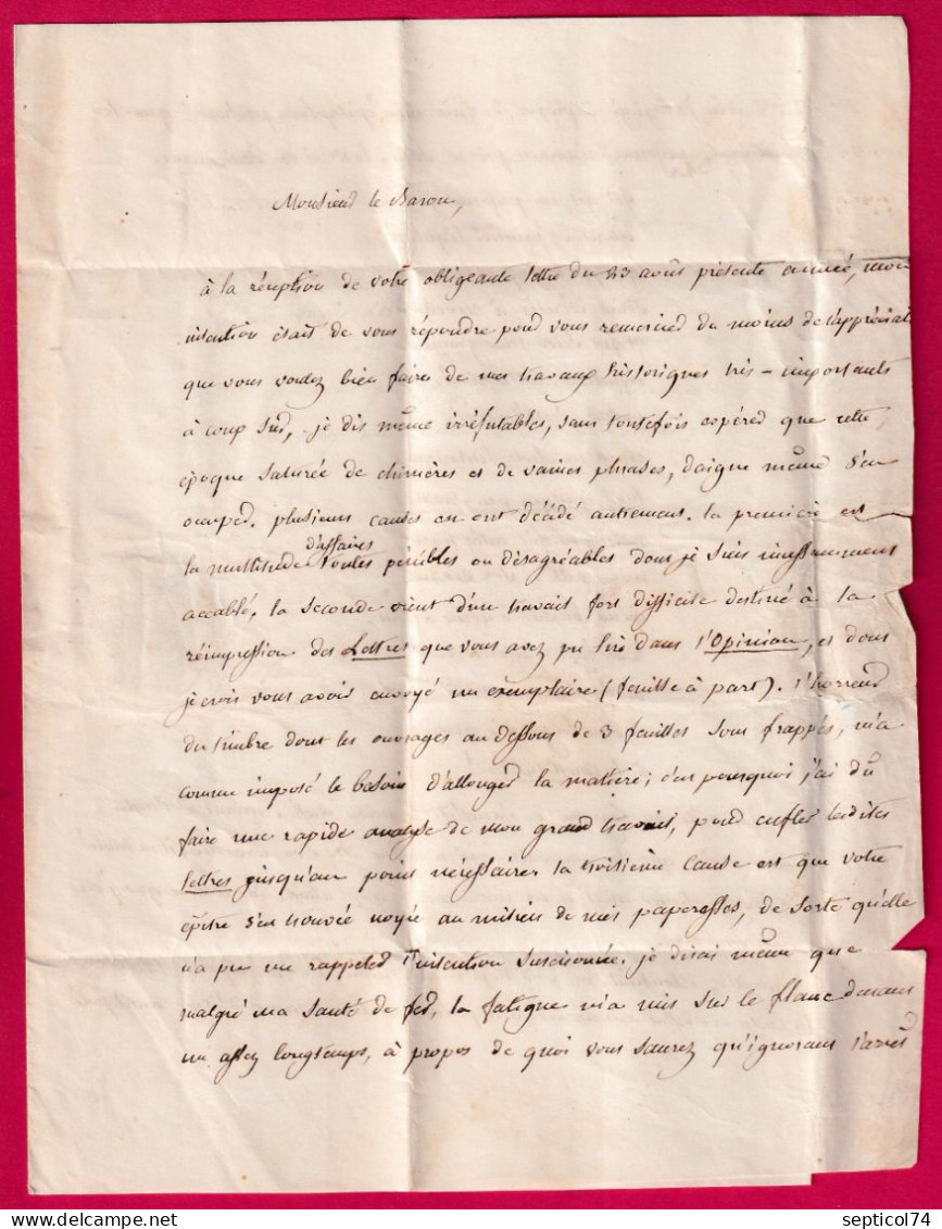 CAD TYPE 14 LORRIS LOIRET BOITE RURALE EN ROUGE B COURTIGIS LETTRE - 1801-1848: Precursors XIX