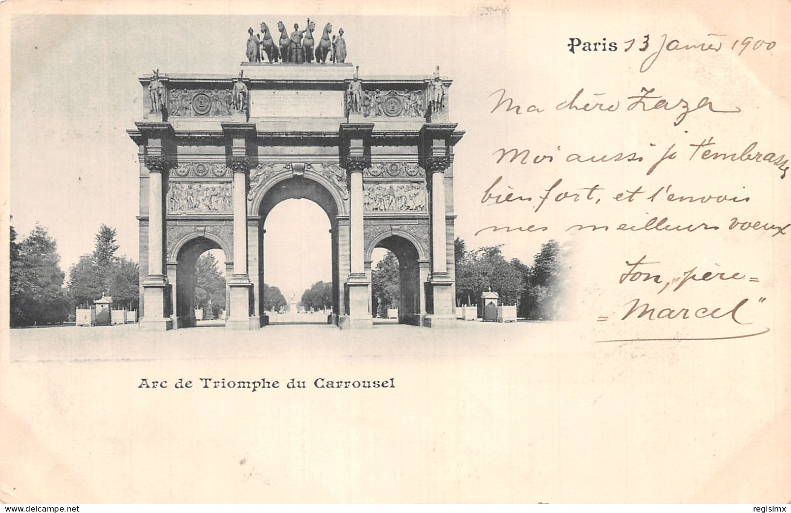 75-PARIS L ARC DE TRIOMPHE DU CARROUSEL-N°T1051-F/0327 - Arc De Triomphe