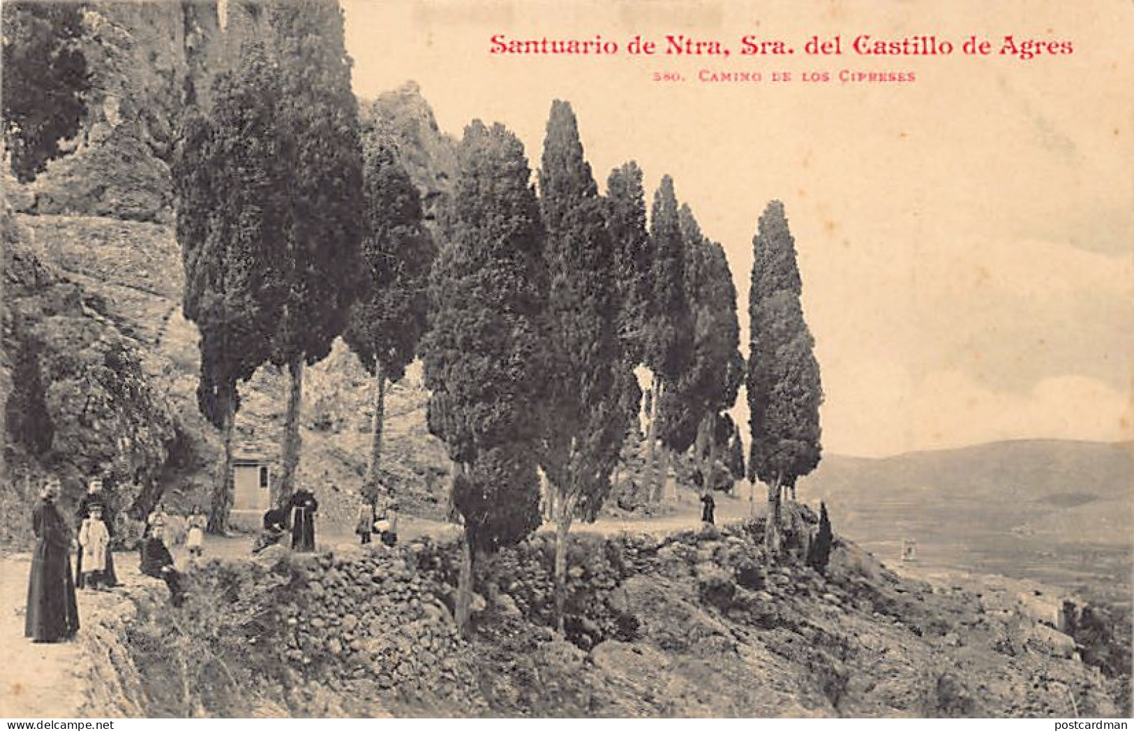 España - CASTILLO DE AGRES (Com. Val.) Santuario De La Virgen De Agres - Ed. Andrés Fabert 580 - Otros & Sin Clasificación