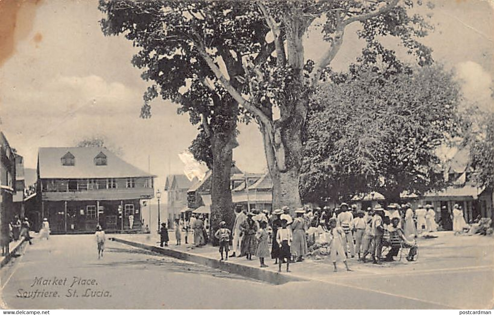 St. Lucia - SOUFRIERE - Market Place - SEE SCANS FOR CONDITION - Publ. Unknown - Saint Lucia