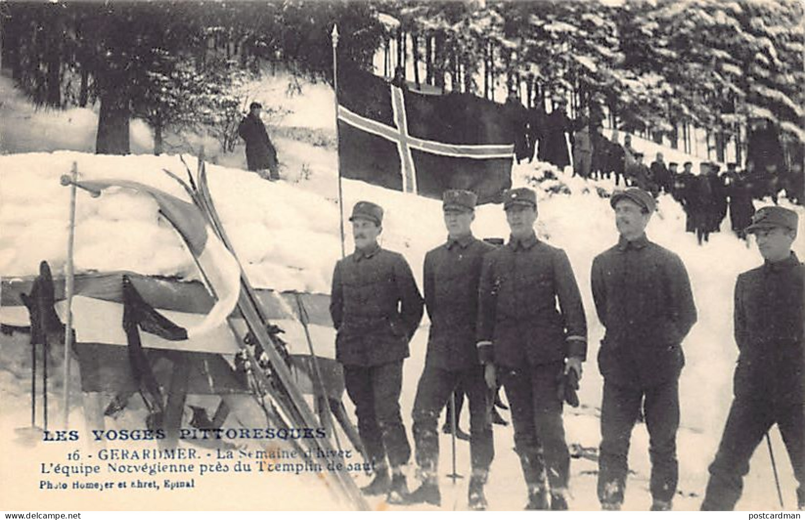 NORGE Norway - Det Norske Hopplaget I Gérardmer, Frankrike (februar 1910)The Norwegian Ski Jumping Team In Gérardmer, Fr - Norvegia