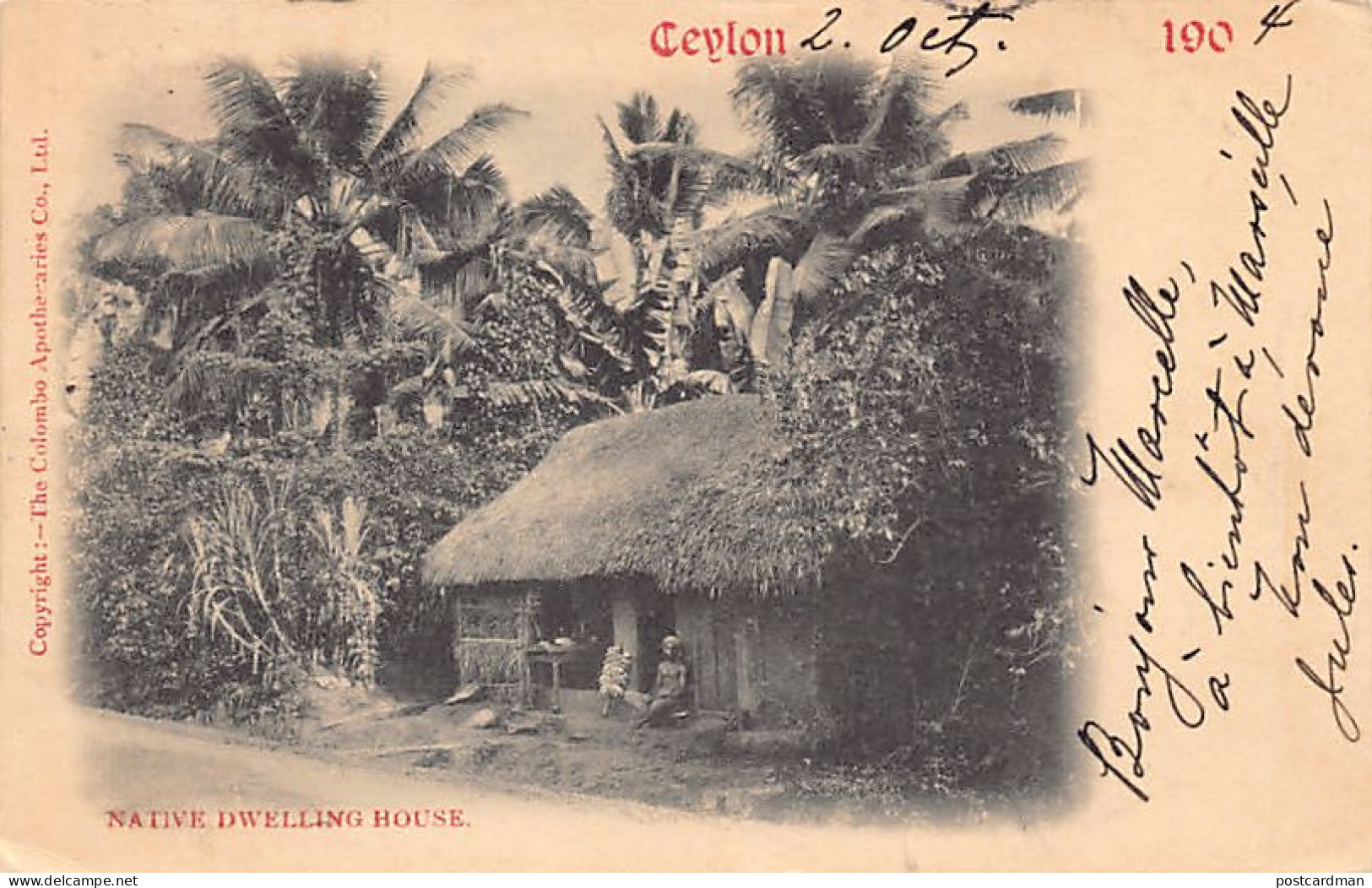Sri Lanka - Native Dwelling House - Publ. The Colombo Apothecaries Co. Ltd. - Sri Lanka (Ceilán)