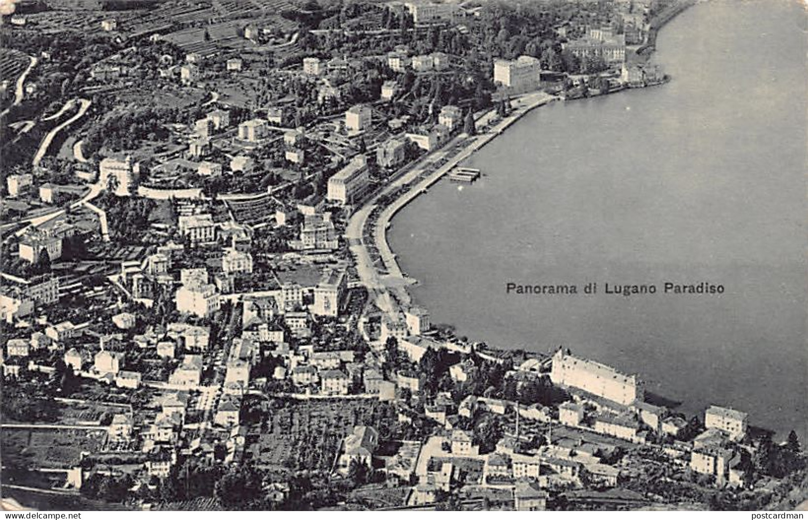 Svizzera - LUGANO (TI) Vista Aerea Lugano-Paradisio - Ed. Colortype Co. 4145 - Lugano
