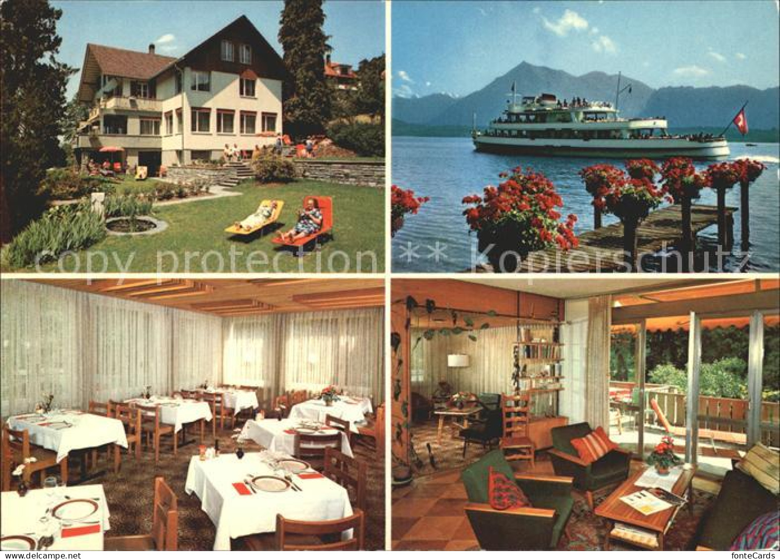 12005493 Hilterfingen Thunersee Pension Sonnhalde Dampfer  Hilterfingen - Otros & Sin Clasificación