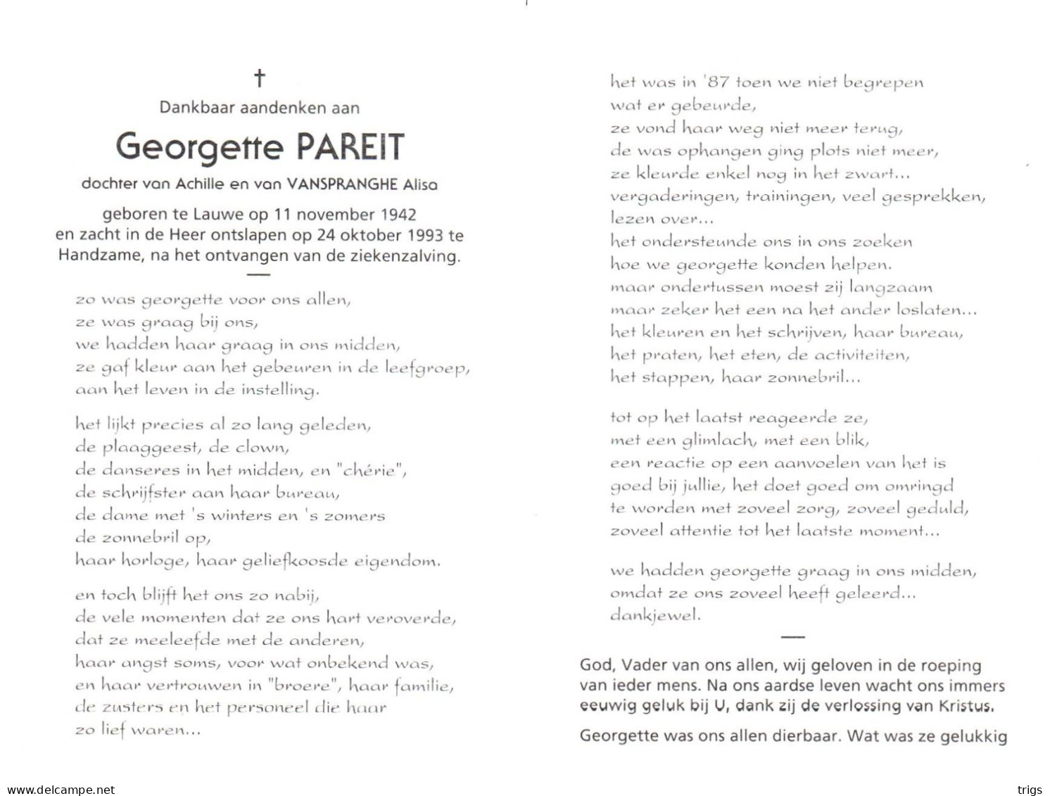 Georgette Pareit (1942-1993) - Imágenes Religiosas