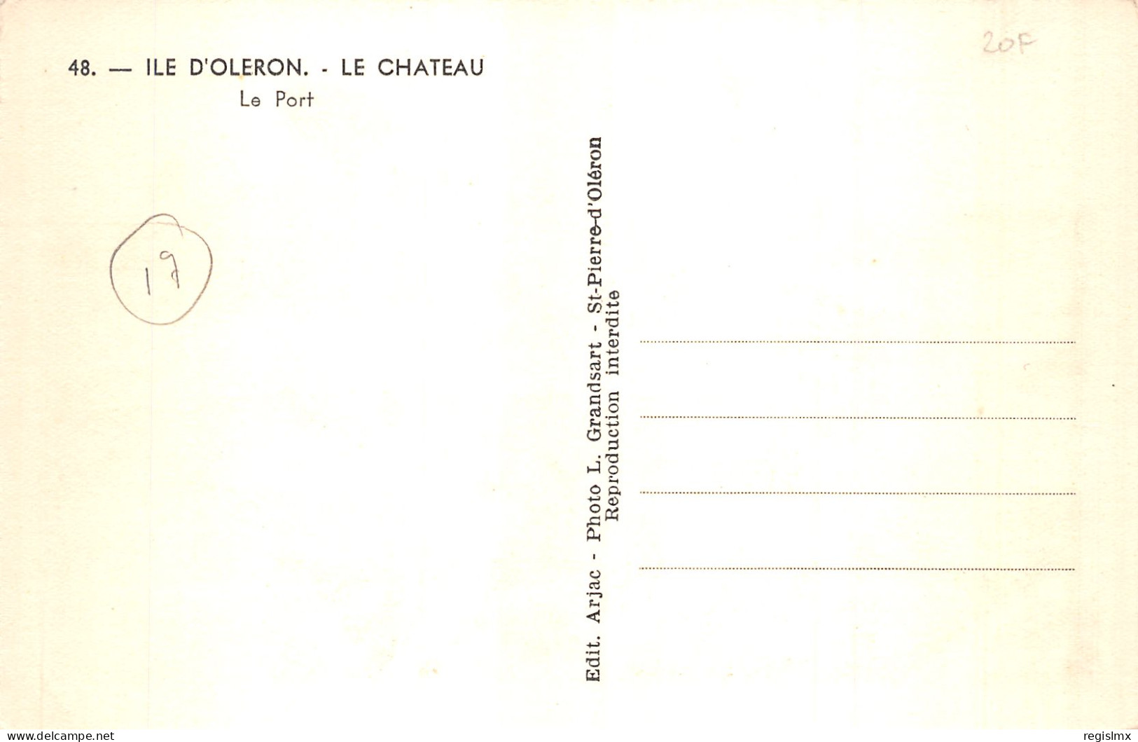 17-ILE D OLERON LE CHATEAU-N°T1052-D/0311 - Ile D'Oléron